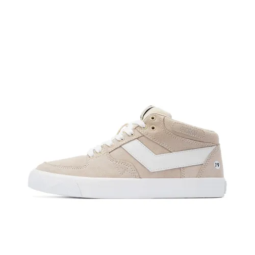 Pony Skateboard Shoes Unisex Low-Top Beige