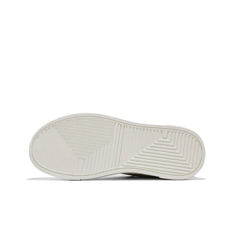 Hautton Jeans Low Top Skateboard Shoes Men's White Coffee Color-5