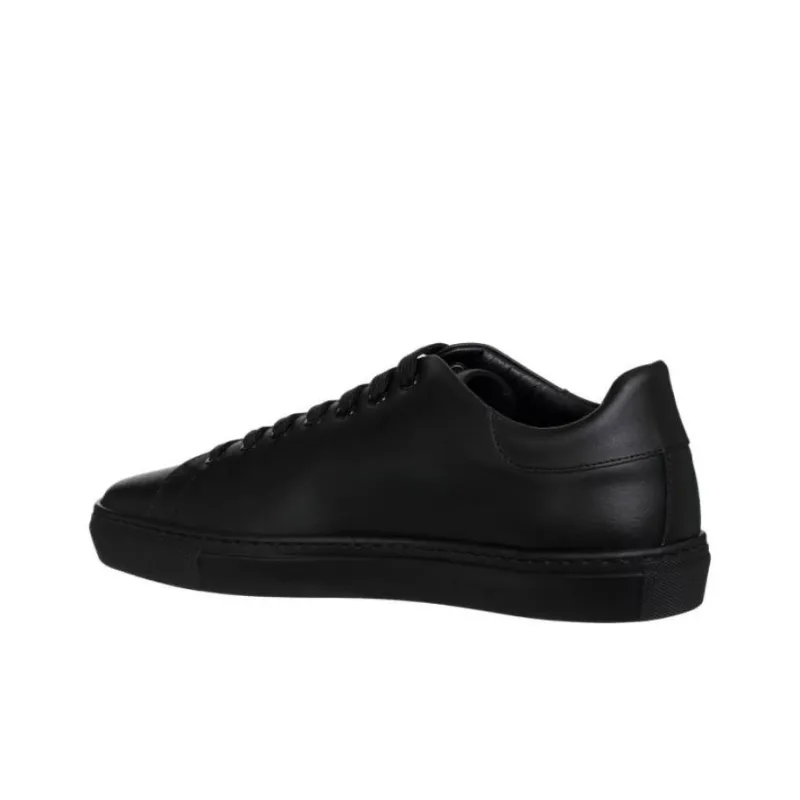 MOSCHINO Logo-debossed Leather Sneakers-2