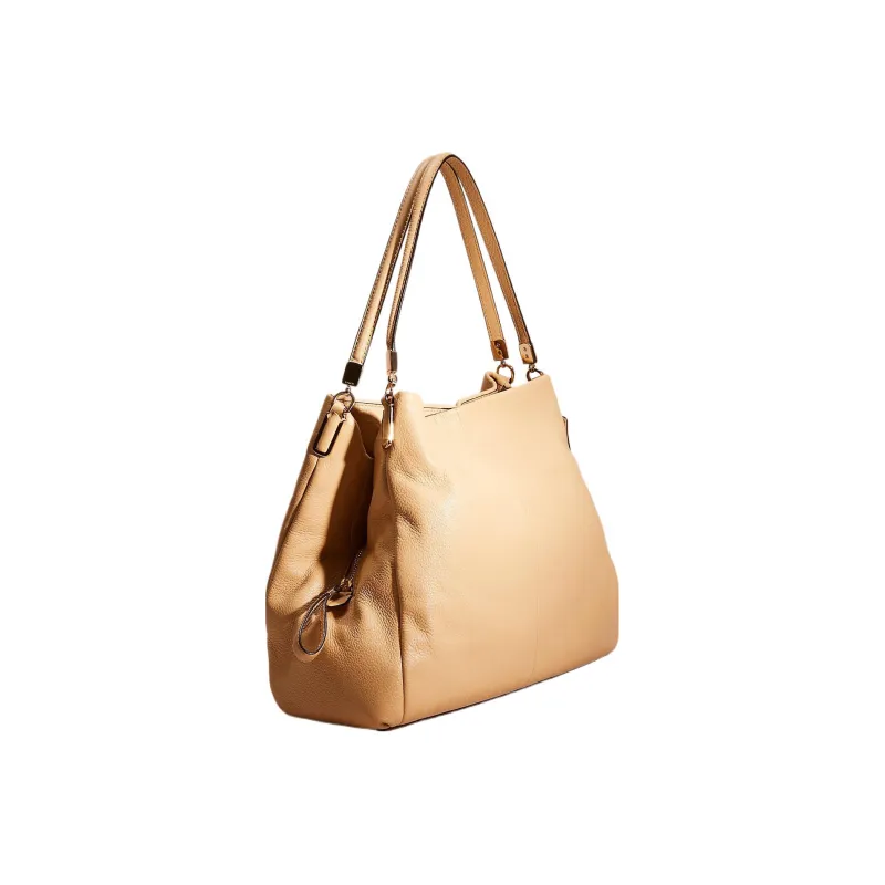 COACH Phoebe Leather Hobo Bag Handbag Shoulder Bag Large Size Women's Beige Yellow-1