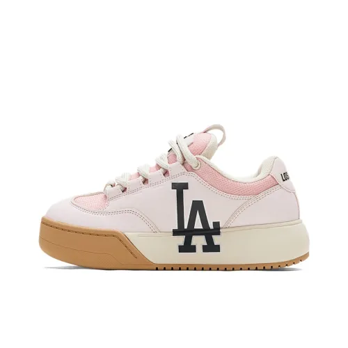 MLB Chunky Wide Skateboard Shoes Unisex Low-Top Pink