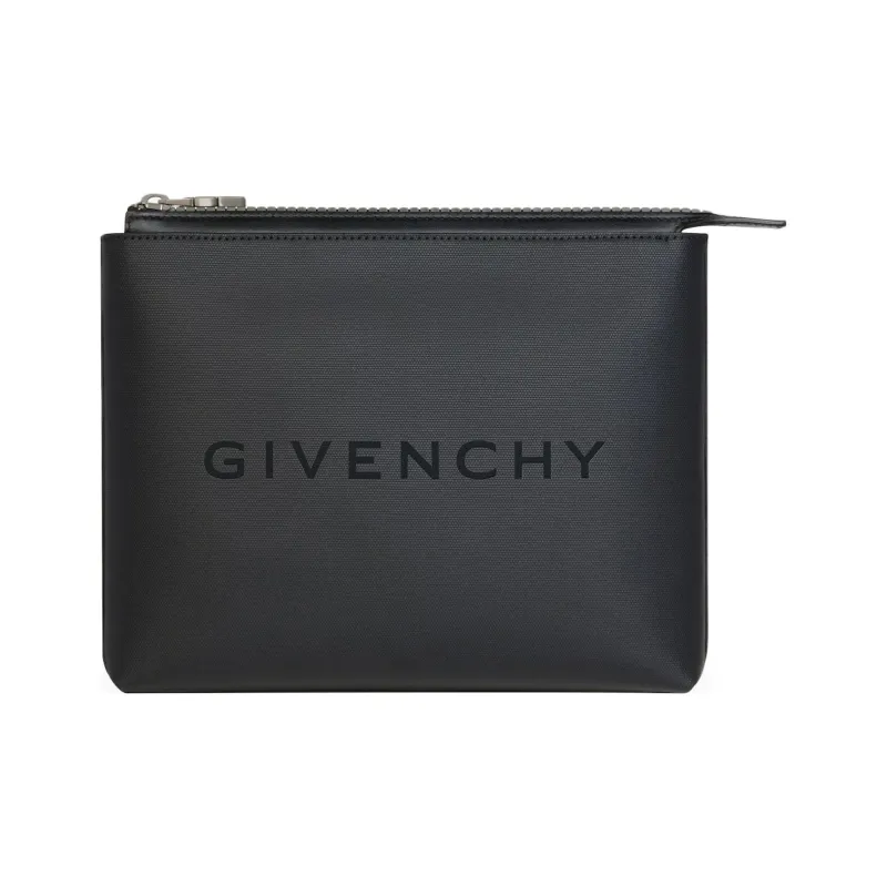 Givenchy Coated Canvas Clutch Men's Black-0