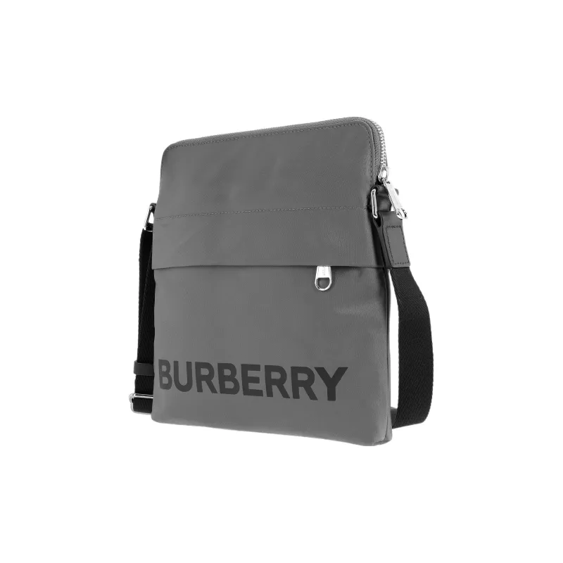 Burberry Logo Print Nylon Crossbody Bag Charcoal Gray-1