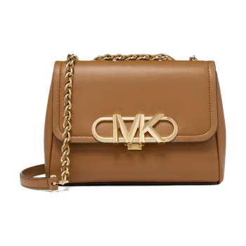 MICHAEL KORS PARKER Cow Leather Handbag, Shoulder Bag, Crossbody Bag Medium Size Women's Leather Brown