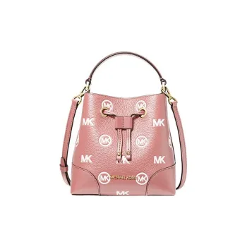 MICHAEL KORS Mercer Leather Bucket Bags Shoulder Bag Crossbody Bag Handbag Small Size Women's Pink