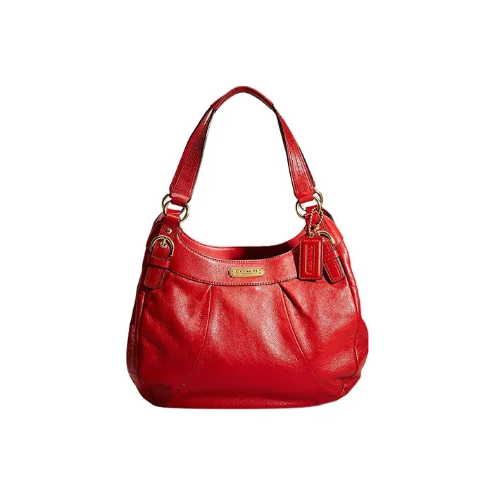 COACH Soho Leather Hobo Bag Handbag Shoulder Bag Large Size Women's Red-0