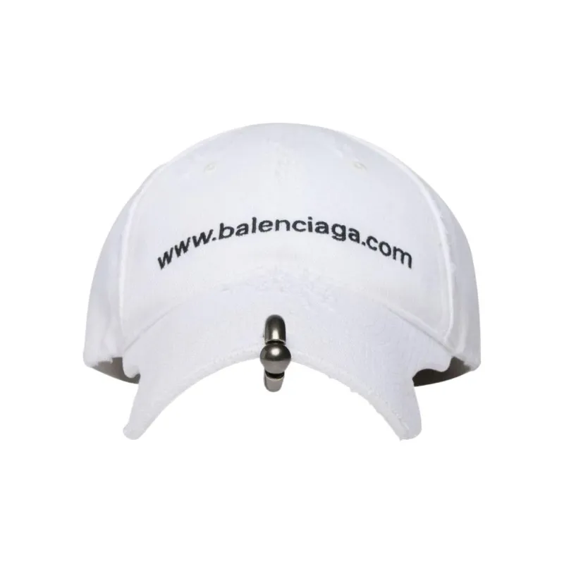 Balenciaga Front Piercing Faded Cap-0