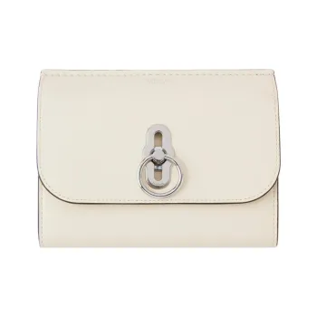Mulberry Leather Wallet Medium Size Women's Eggshell White Color