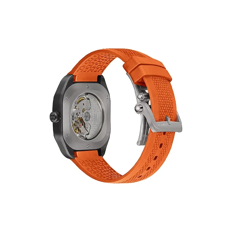 HERMES Hermès H08 Collection Wrist Watch Automatic Mechanical Movement Rubber Strap 39mm Gray Dial Men's Watches-3
