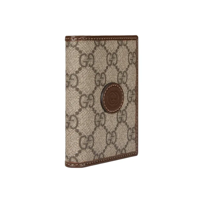GUCCI Canvas With Leather Trim Canvas Bag Wallets Mini Men's Beige/Ebony-1