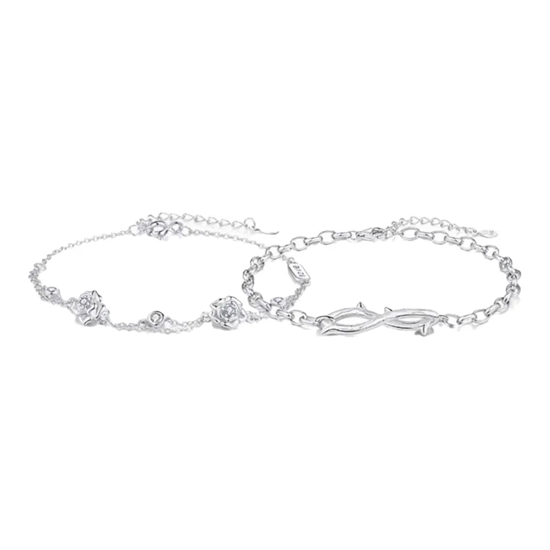 IOTS 925 Sterling Silver Bracelets Unisex-0