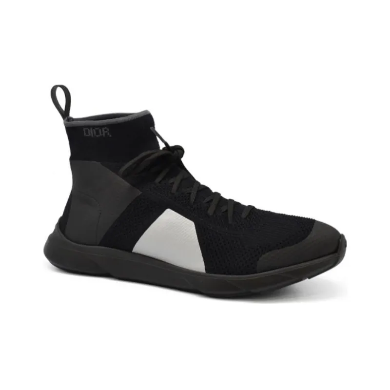 DIOR B21 Mid-Top Casual Shoes Men's Black-2
