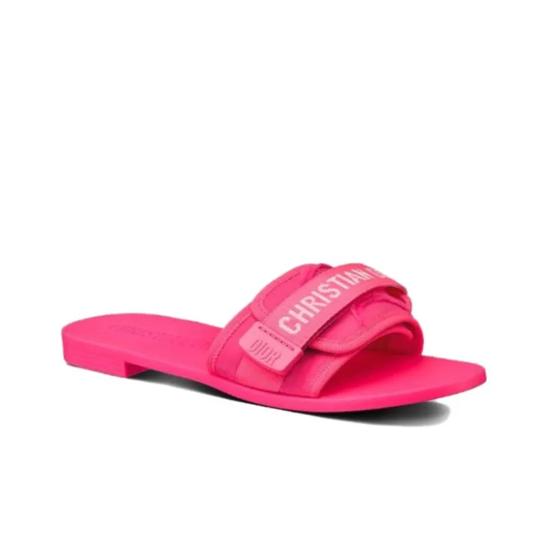 DIOR Diorevolution Abrasion Resistant Slide Slippers Women's Bright Pink-2