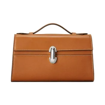 SAVETTE Calfskin Handbag Regular Women's Brown