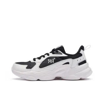 361° Cloud Anti Slip Wear Resistant Low Top Padded Casual Shoes Women's White Black