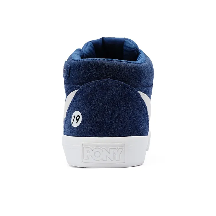 PONY Atop Coverage Slip Resistant Cushioning Abrasion Resistant Breathable Low Top Skateboard Shoes Men's Deep Sea Blue-4