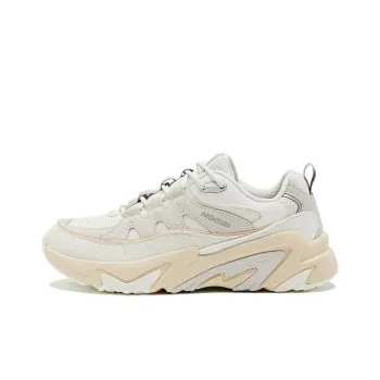QIAODAN Wear resistant And Lightweight Low Top Chunky Sneakers Women's Ivory Light Gray
