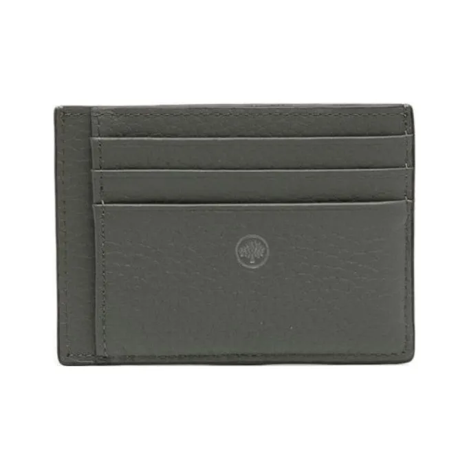 Mulberry Calfskin Card Holder Unisex Gray-1