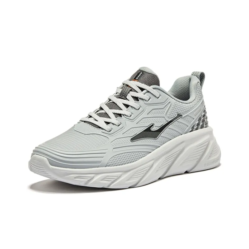 Erke Pursuing Clouds Anti Slip Wear Resistant Low Top Running Shoes Men's Ceramic Gravel Gray Silent Gray-2