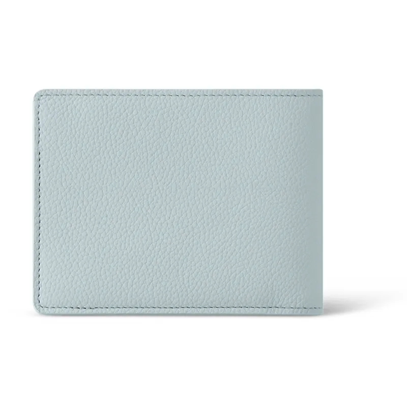 LOUIS VUITTON Multiple Cow Leather Wallet Regular Men's Cloud Blue-2