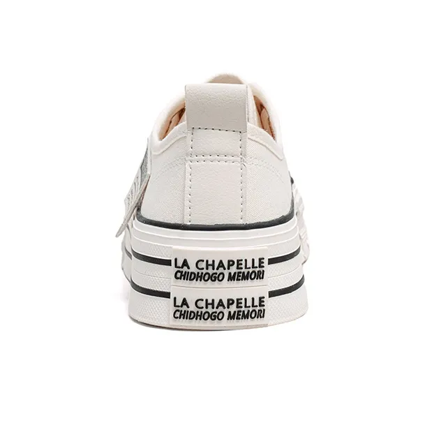 La Chapelle Lightweight Height Increasing Low Top Canvas Shoes 3cm Women's-14