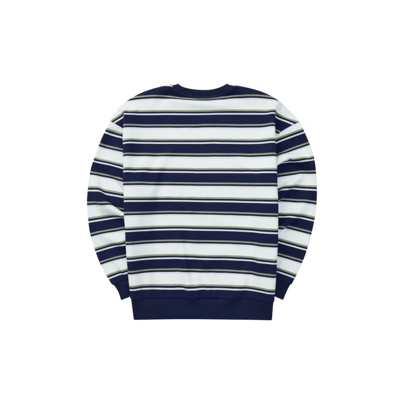 Skechers Colorful Sweatshirts Unisex Navy Blue White Mixed Color Stripes 03UB-1
