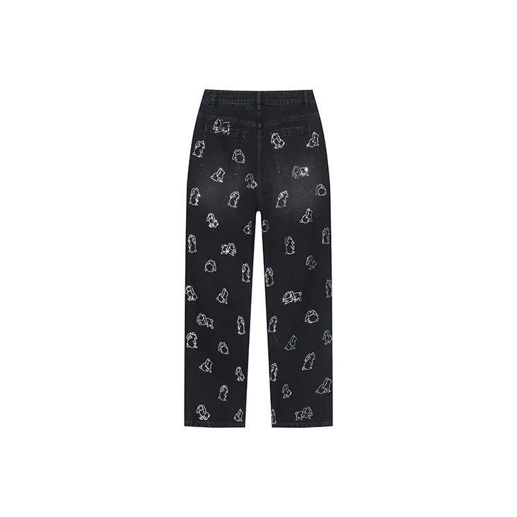 TCH Jeans Unisex Black With Silver Logo-1