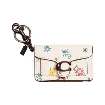 COACH Tabby Pebbled Leather Patchwork With Calfskin Messenger Bag Accessory Mini Women's Chalk Multicolor