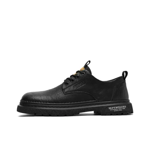 SEPTWOLVES Men's Casual Shoes Men Low Top Black/Black, Khaki/Khaki
