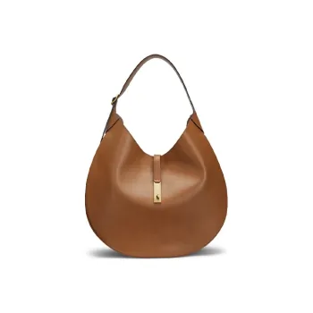 Polo Ralph Lauren Cow Leather Handbag Shoulder Bag Women's Light Brown