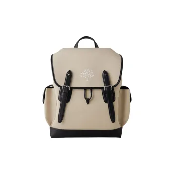Mulberry Cotton Canvas Backpack Men's Sandy Beige