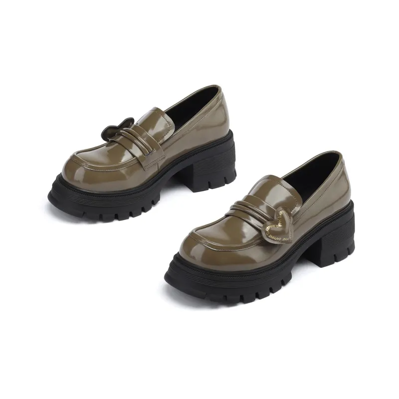 DAPHNE Loafers Women's Beige/Black/Green-21