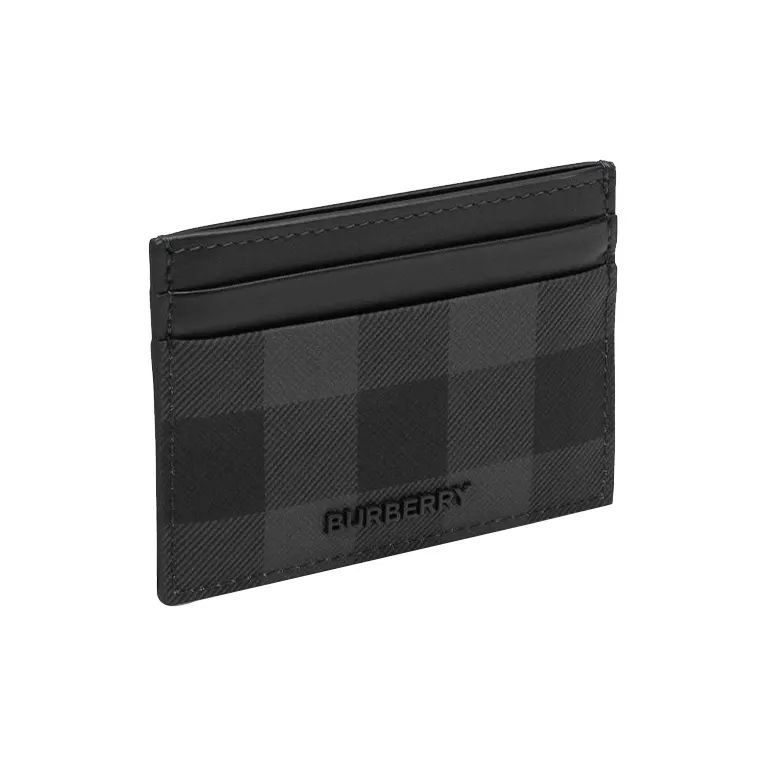 Burberry Cotton Wallet, Card Holder Men's Black Gray-12