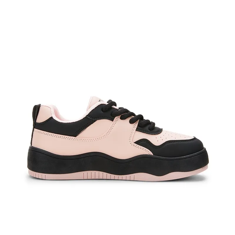 KARLIE KELLER Cushioned Wear Resistant Water Resistant Slip Resistant Low Top Skateboard Shoes Women's Pink-1