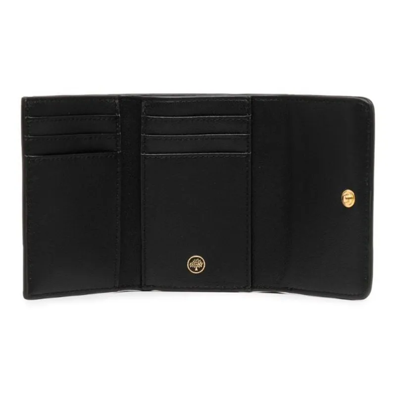 Mulberry Cow Leather Wallet Small Size Women's Purple-2