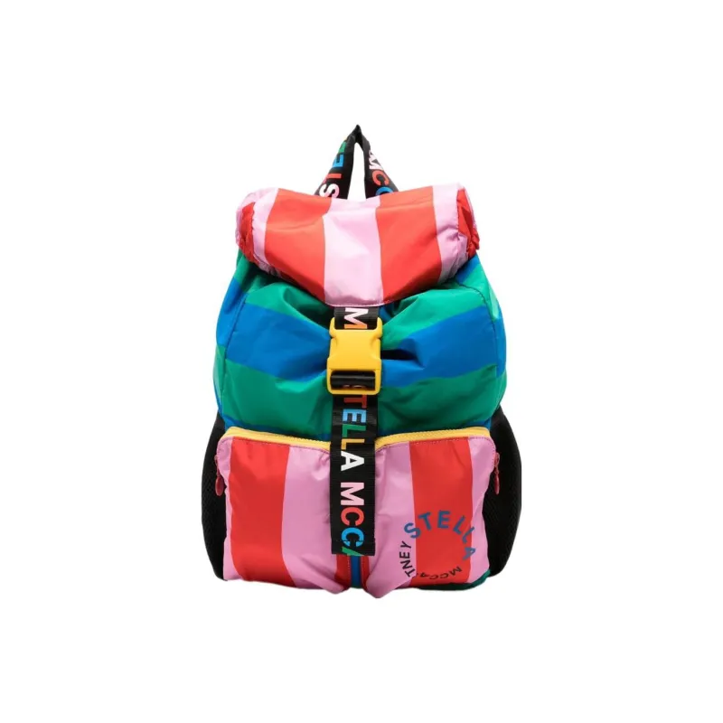 Stella McCartney Kids Logo-print Strap Striped Backpack-0