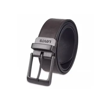 Levis Logo Letter Stamped Pin Buckle Genuine Leather Leather Belts Men's Brown Width: 3CM