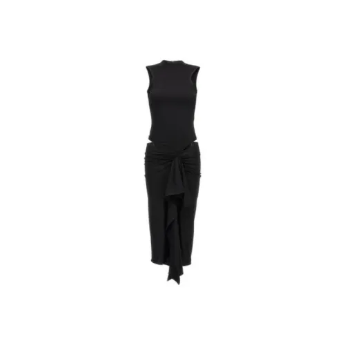 The Attico Asymmetric Cut-out Jersey Dress