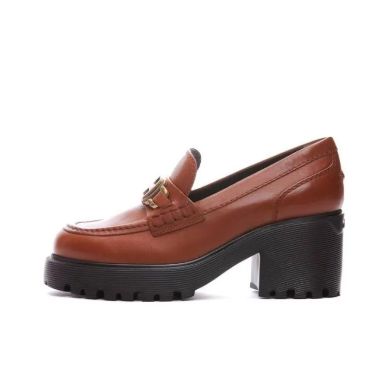 HOGAN Logo Buckled Slip On Loafers Women's-0