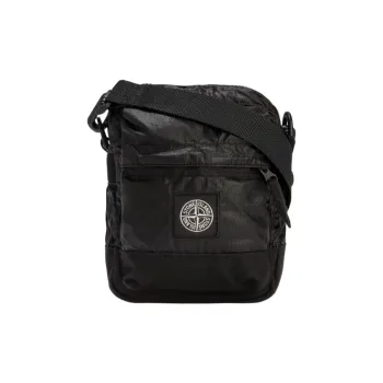 STONE ISLAND Cotton Shoulder Bag Crossbody Bag Regular Men's Black