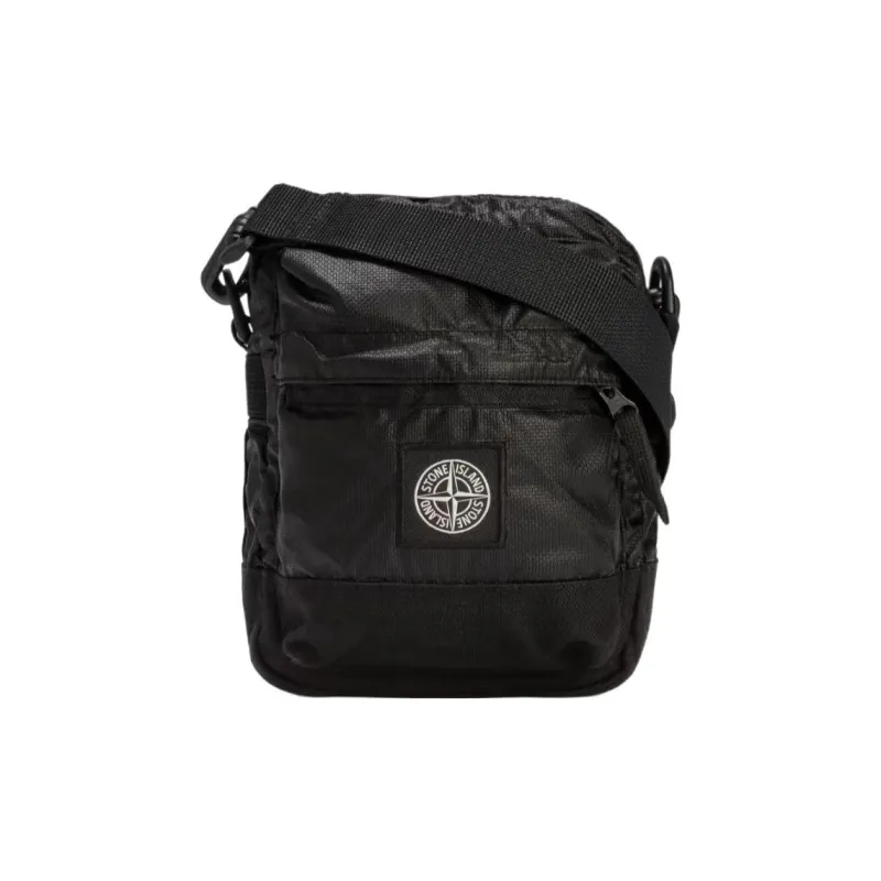 STONE ISLAND Cotton Shoulder Bag Crossbody Bag Regular Men's Black-0