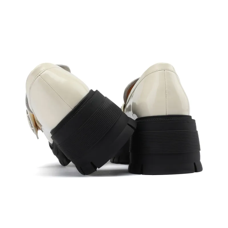 DAPHNE Loafers Women's Beige/Black/Green-4