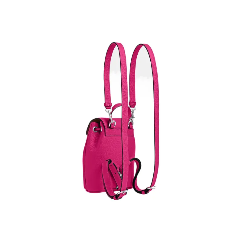 COACH Amelia Pebbled Leather Backpack Small Size Women's Rose Red-1