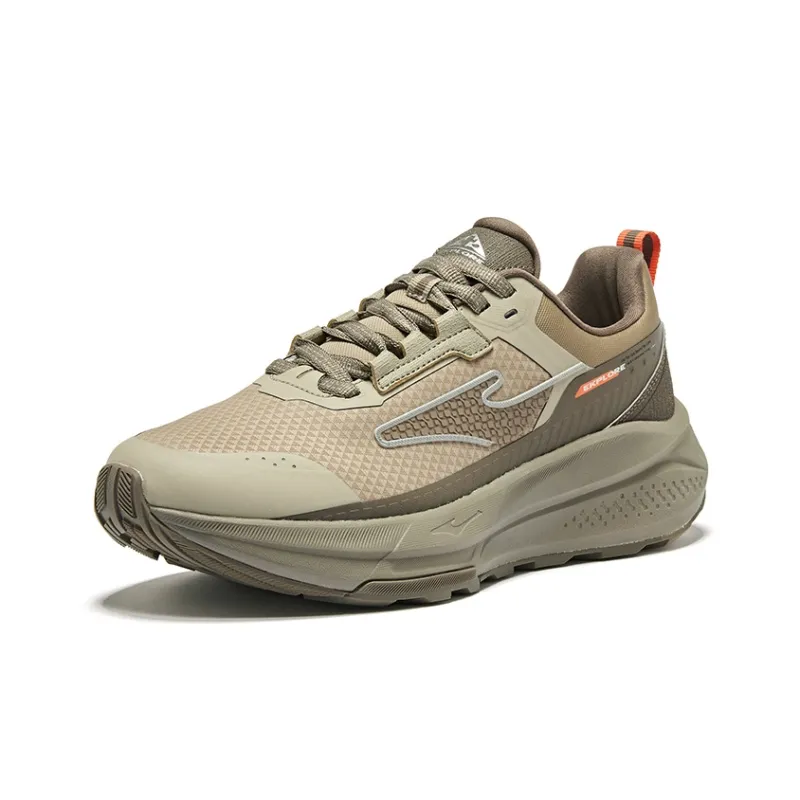 Erke Wild Cushioning Anti-Slip And Wear-Resistant Low-Top Running Shoes Men's Linen Gray Charcoal Gray-2