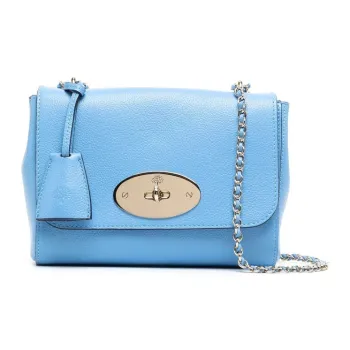 Mulberry Lily Grain Cow Leather Crossbody Bag Shoulder Bag Women's Blue