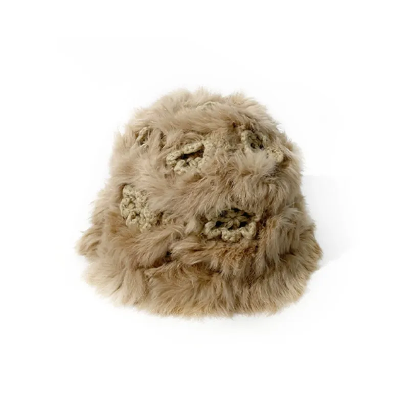 CMFY Acrylic Rabbit Fur Beanies Women's-2