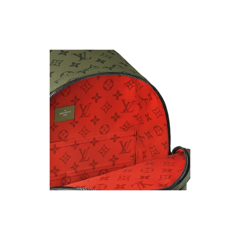 LOUIS VUITTON Discovery Backpack Pm Khaki Green/Vermillion Red-5