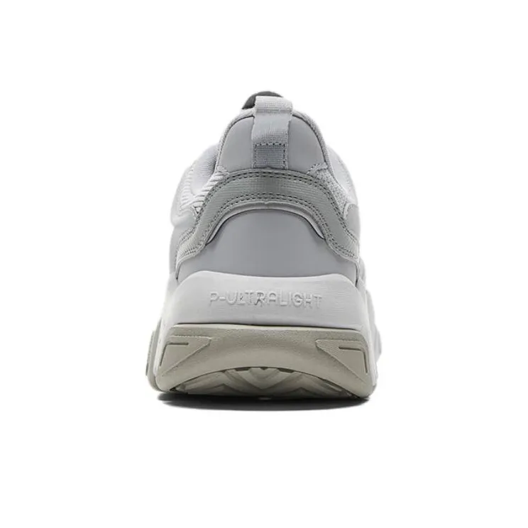PEAK Lightweight And Wear resistant Low Top Casual Shoes Men's White Gray-3
