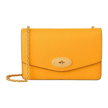 Mulberry Grain Leather Crossbody Bag, Shoulder Bag Trumpets Women's Orange