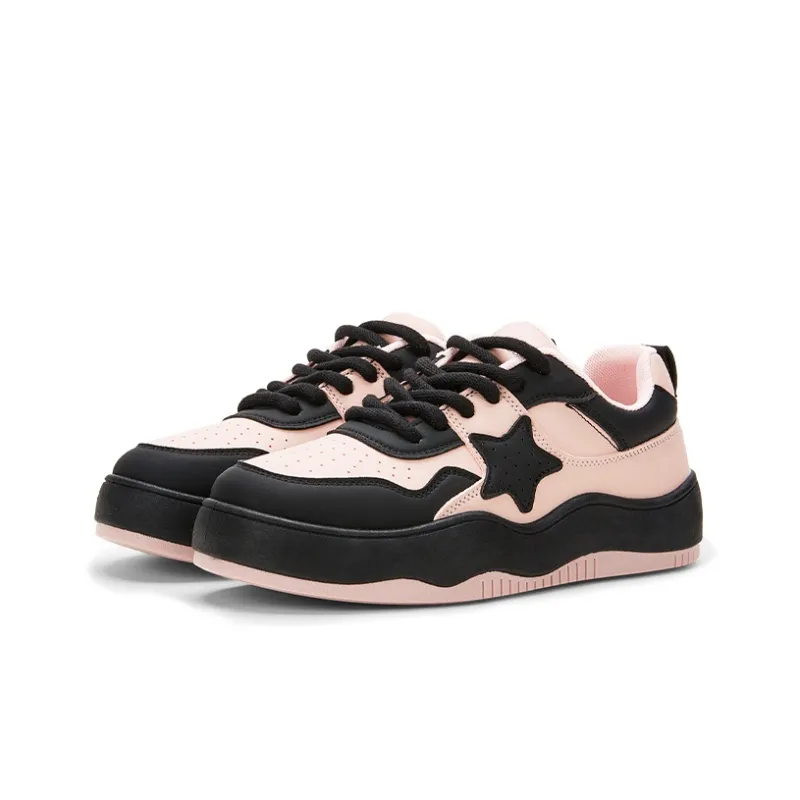 KARLIE KELLER Cushioned Wear Resistant Water Resistant Slip Resistant Low Top Skateboard Shoes Women's Pink-2